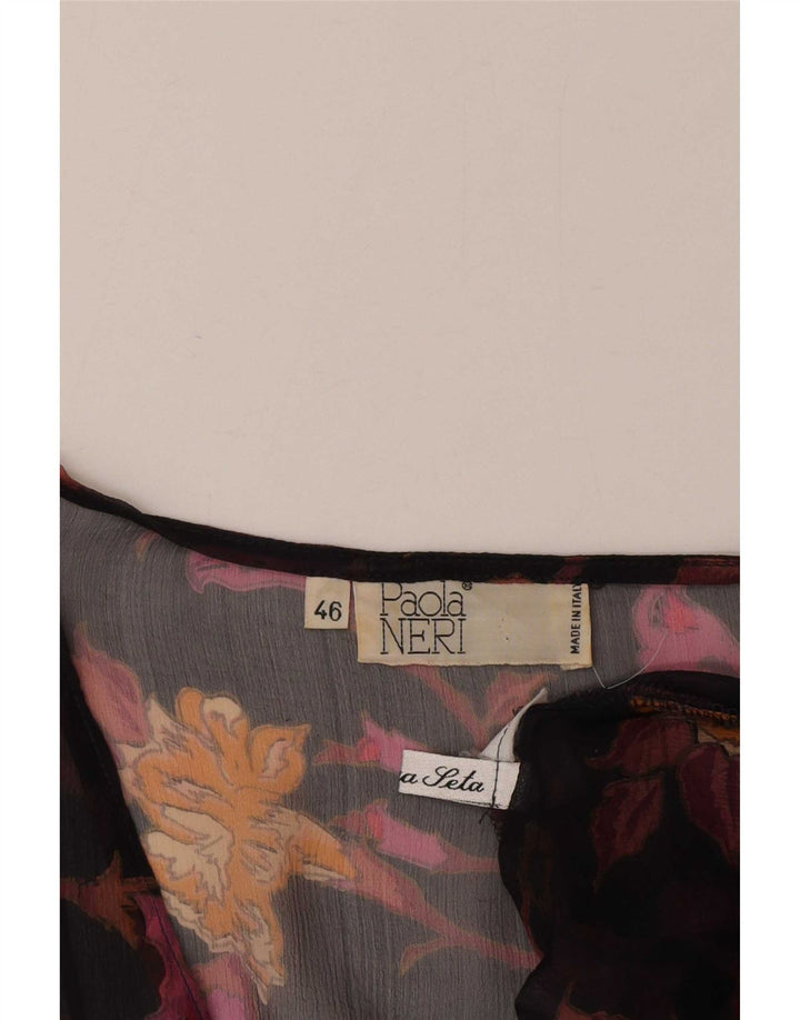Camicia Camicia Manica Corta Donna Paola Neri IT 46 Large Multicolore