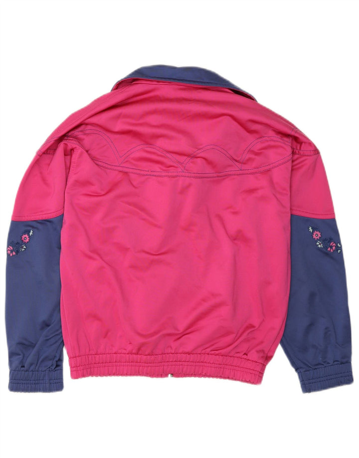 Giacca da tuta da donna Diadora UK 28 Small Poliestere color block rosa