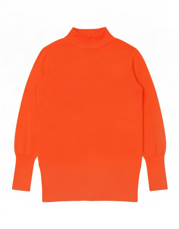 Maglione maglione a collo alto da donna Marks & Spencer UK 14 Arancione medio
