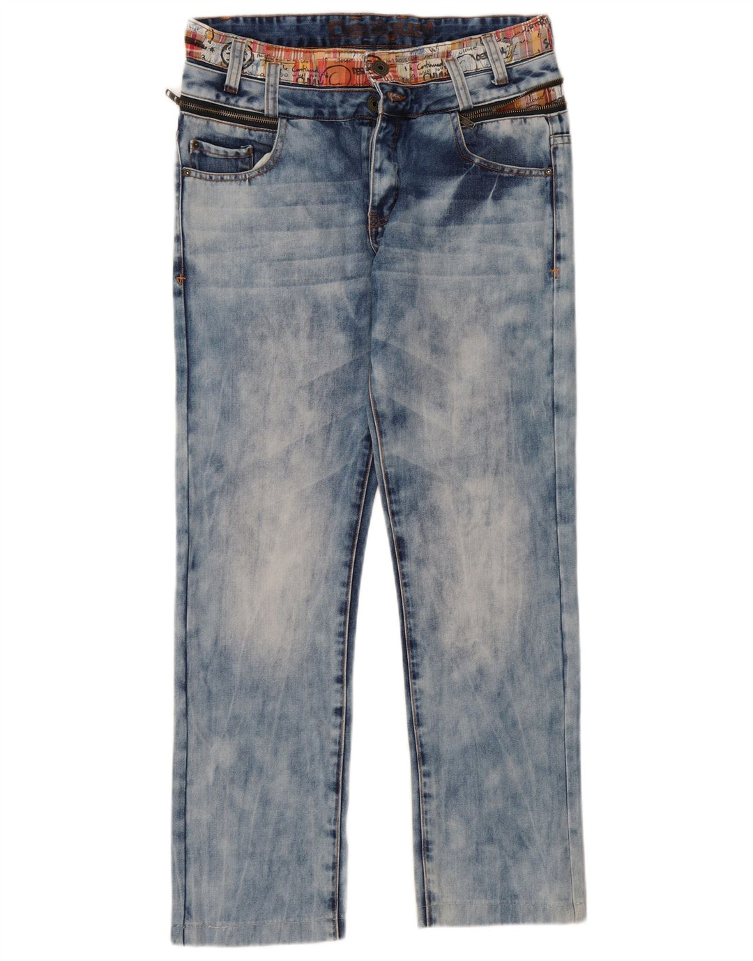 Jeans dritti da uomo Desigual W32 L30 cotone blu