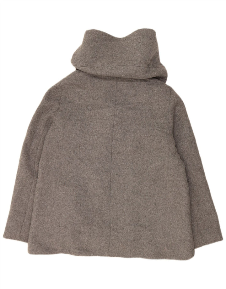 Giacca a vento con cappuccio da donna Zara UK 14 grande acrilico grigio