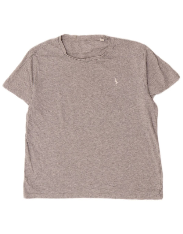 T-shirt oversize da donna Jack Wills Top UK 10 piccolo cotone grigio