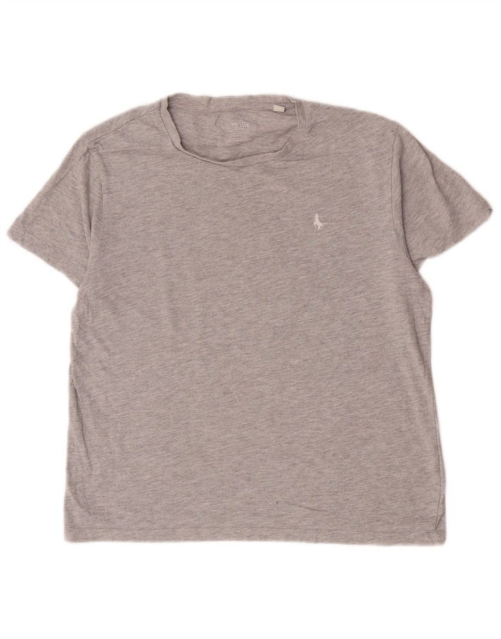 T-shirt oversize da donna Jack Wills Top UK 10 piccolo cotone grigio