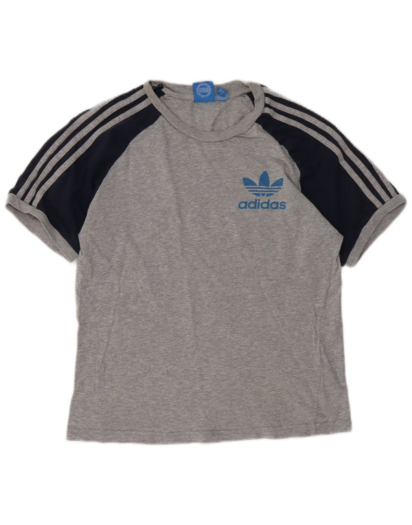 T-shirt Adidas da donna a maniche corte, vestibilità regolare, piccola, colore grigio