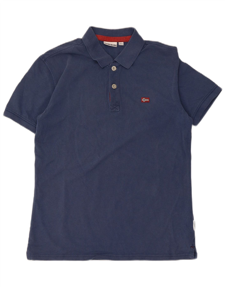 Polo da uomo NAPAPIJRI piccola blu navy