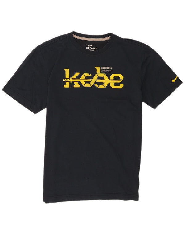 T-shirt grafica da uomo Nike Dri Fit Top Large in cotone blu navy