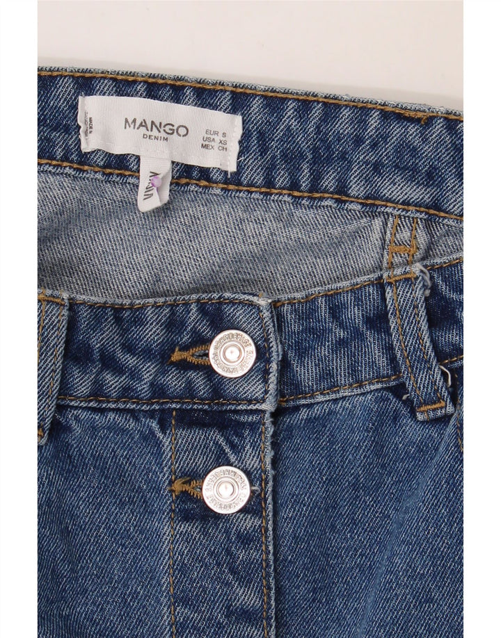 MANGO Womens Denim Skirt Small W28  Blue Cotton Vintage Mango and Second-Hand Mango from Messina Hembry 