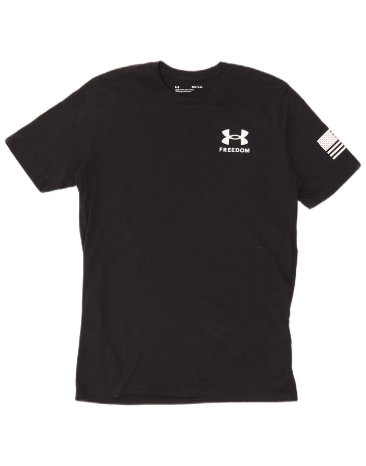 Maglietta grafica da uomo Under Armour Top Small in cotone nero
