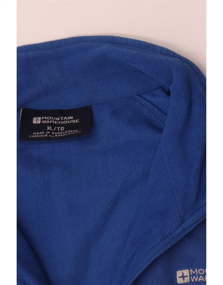 Maglione in pile da uomo con collo con zip Mountain Warehouse XL poliestere blu