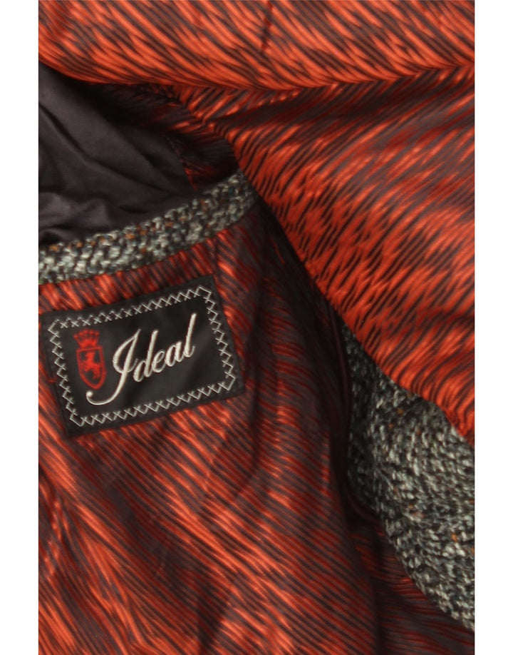 Soprabito da uomo IDEAL UK 40 Lana nuova a quadri grigi grandi