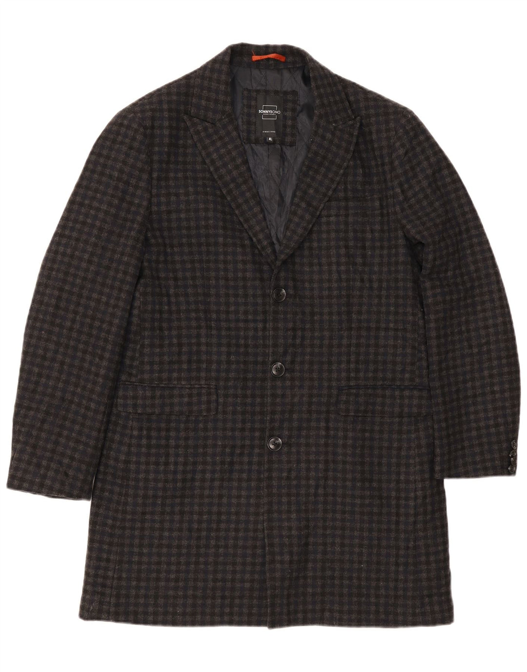 Soprabito da uomo Sonny Bono UK 42 XL a quadretti grigi