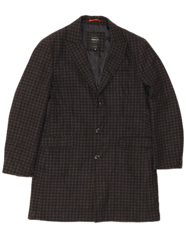 Soprabito da uomo Sonny Bono UK 42 XL a quadretti grigi