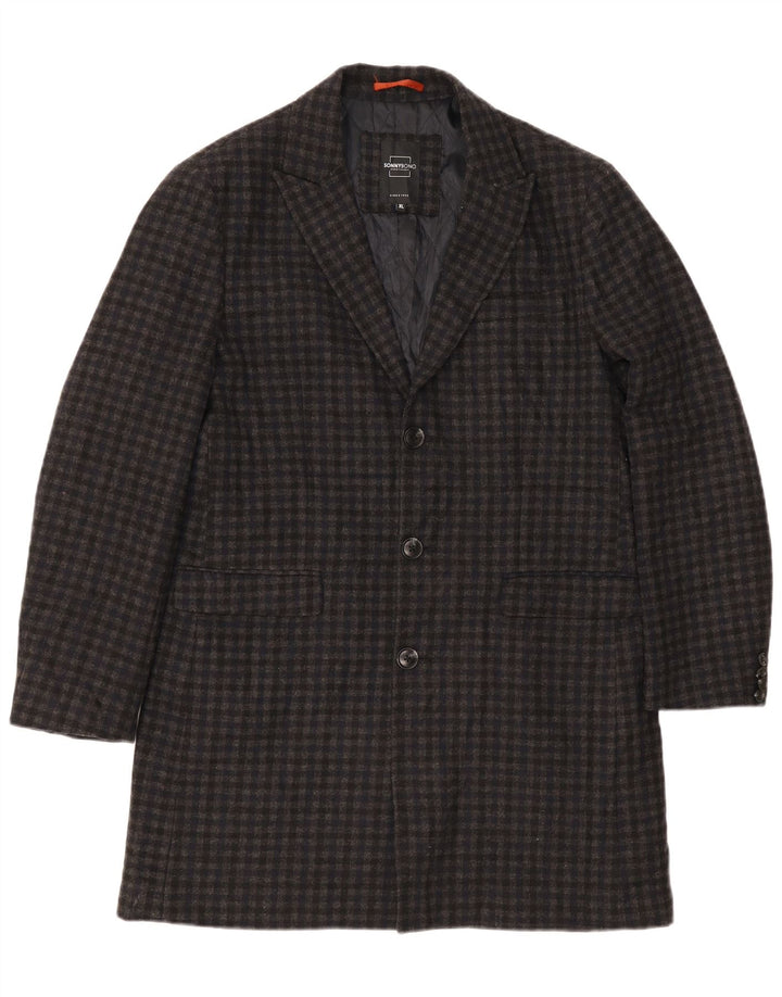 Soprabito da uomo Sonny Bono UK 42 XL a quadretti grigi