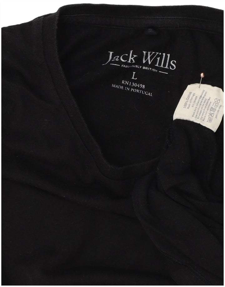 JACK WILLS Maglietta da uomo Top Large in cotone nero