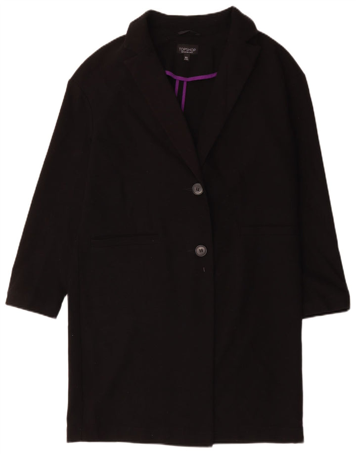 Soprabito oversize da donna Topshop UK 10 piccolo poliestere nero