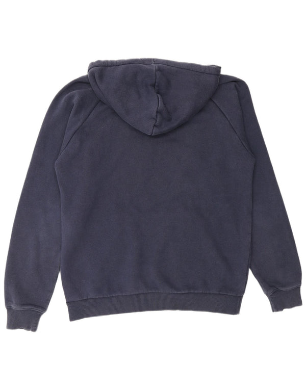 Felpa con cappuccio grafica da uomo Adidas media in cotone blu navy