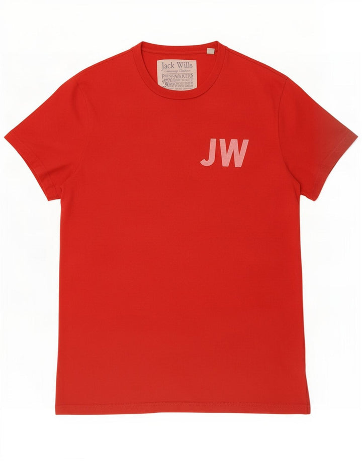 T-shirt grafica da uomo Jack Wills Top in cotone rosso medio