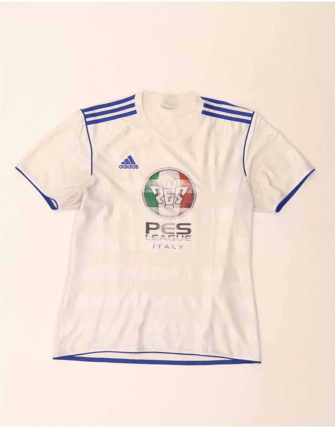 T-shirt grafica da uomo Adidas Top grande in poliestere bianco