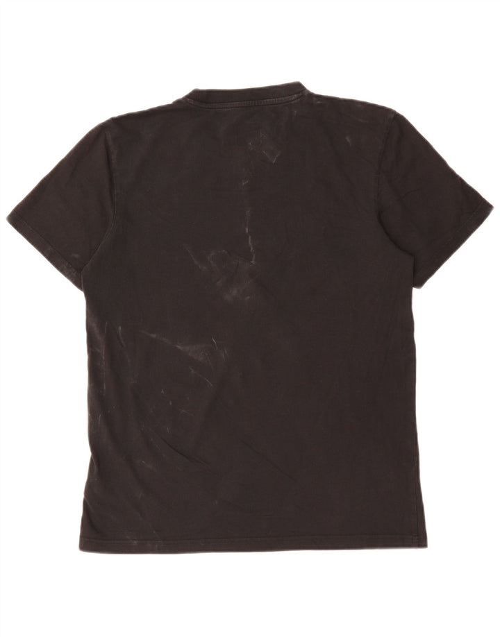 T-shirt grafica da uomo Adidas Top piccola in cotone nero