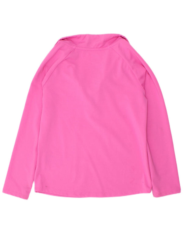 Top della tuta pullover Nike Dri Fit con zip e collo per ragazze, 5-6 anni, rosa medio