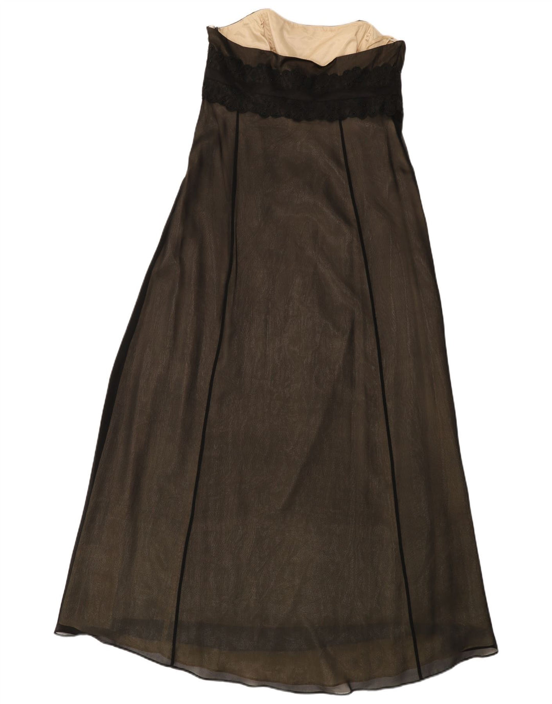 Abito senza spalline da donna Monsoon UK 14 Grande seta nera