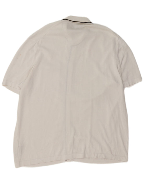 Maglione cardigan a maniche corte da uomo Marks & Spencer 2XL bianco modal