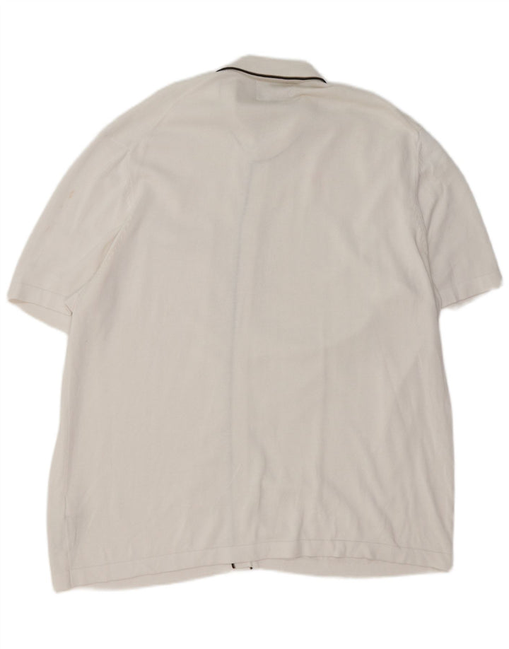 Maglione cardigan a maniche corte da uomo Marks & Spencer 2XL bianco modal