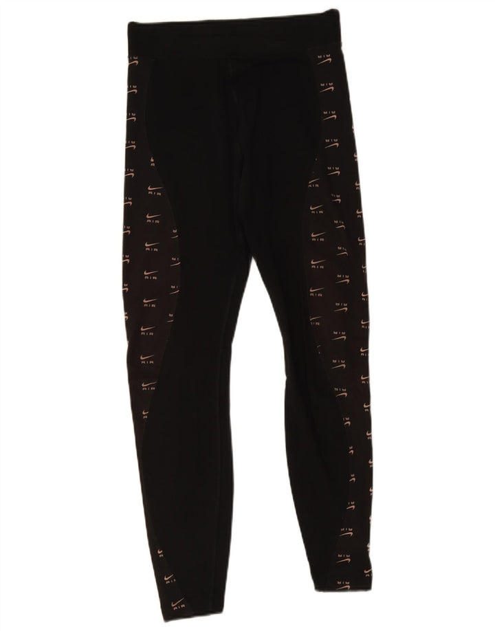 Leggings grafici da donna Nike UK 10 piccoli neri