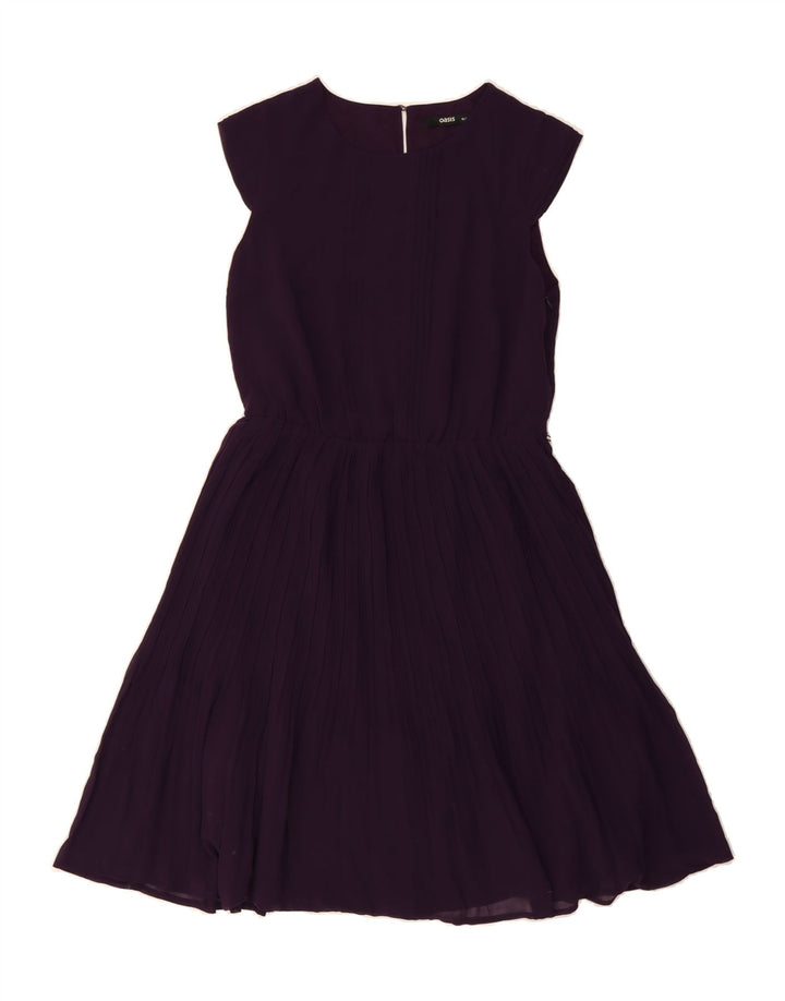 OASIS Womens A-Line Dress UK 10 Small  Purple Polyester Vintage Oasis and Second-Hand Oasis from Messina Hembry 