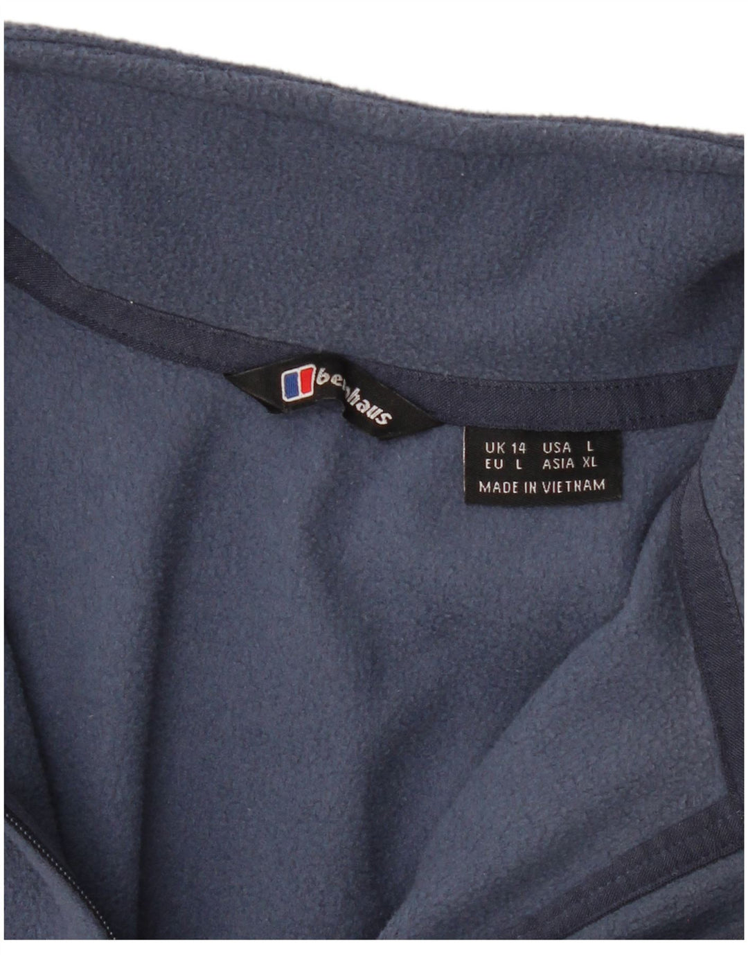 Maglione in pile da donna con collo e zip BERGHAUS UK 14 grande blu navy