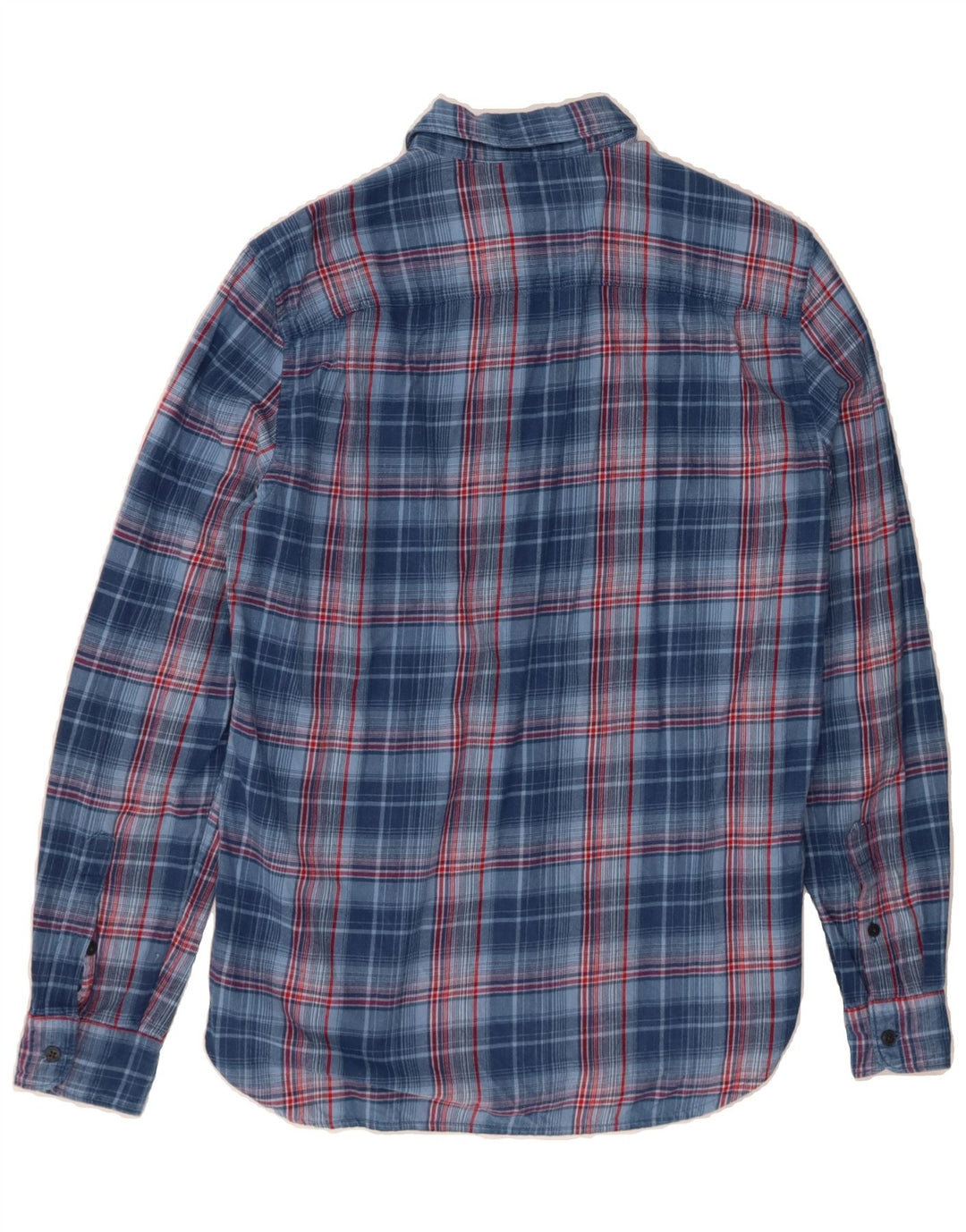 FRENCH CONNECTION Mens Flannel Shirt Small Blue Check Cotton Vintage French Connection and Second-Hand French Connection from Messina Hembry 