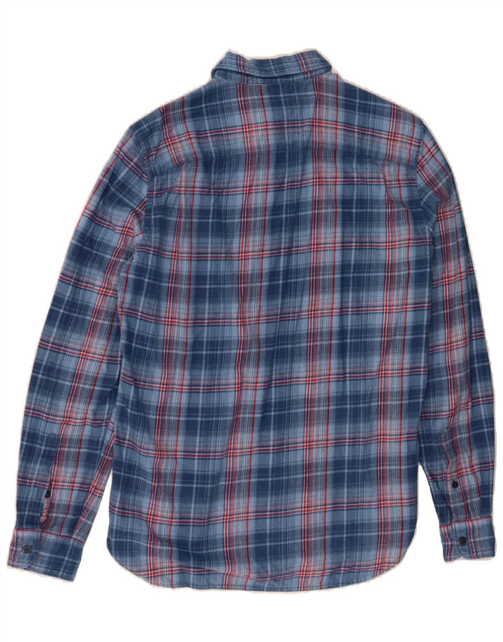 FRENCH CONNECTION Mens Flannel Shirt Small Blue Check Cotton Vintage French Connection and Second-Hand French Connection from Messina Hembry 