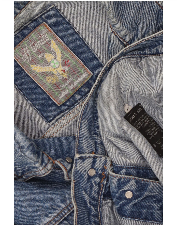 Giacca di jeans da uomo Off Limits UK 40 grande cotone blu