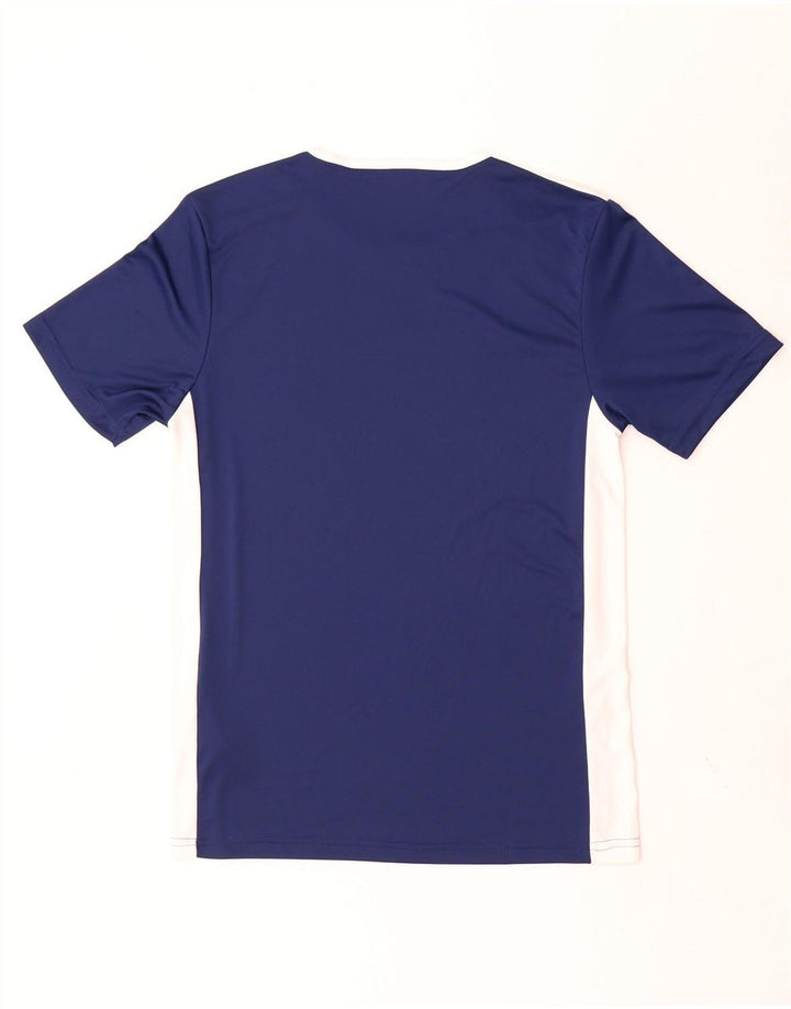 Maglietta Adidas Aeroready da uomo, piccola, in poliestere color block blu navy