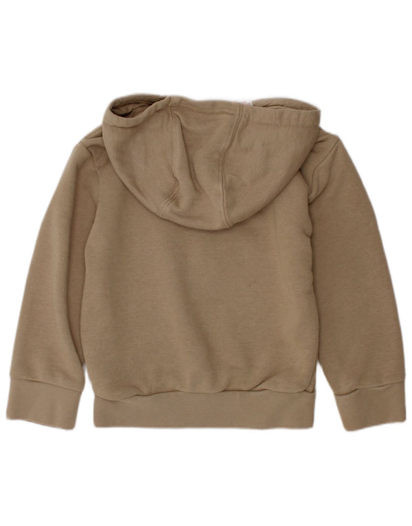 ADIDAS Baby Girls Graphic Hoodie Jumper 18-24 Months Beige Cotton