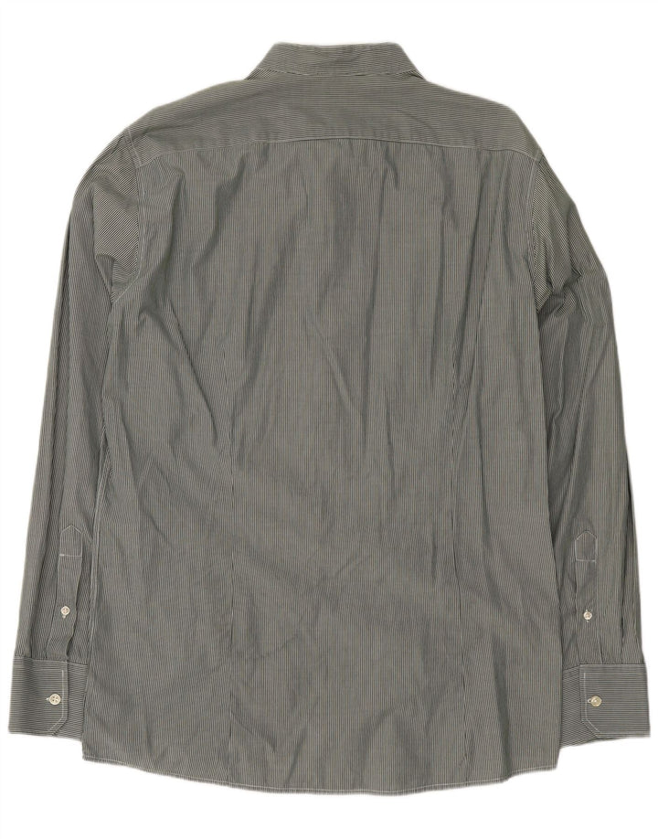 Benetton Camicia da uomo Verde medio Gessato Classico
