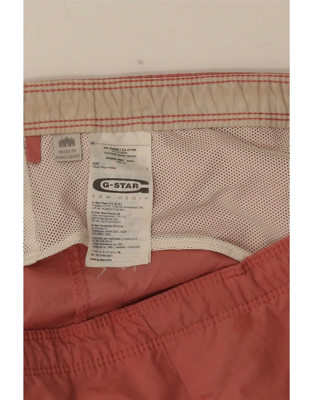 Pantaloncini da bagno grafici da uomo G-Star grandi poliestere rosso