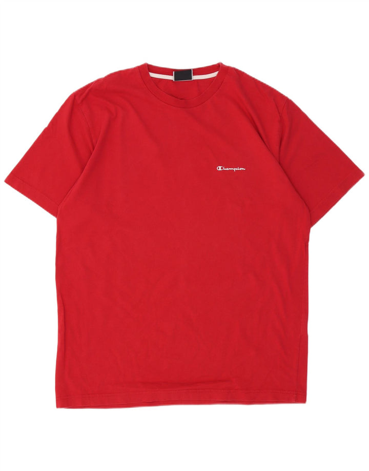 T-shirt da uomo CHAMPION Top XL in cotone rosso