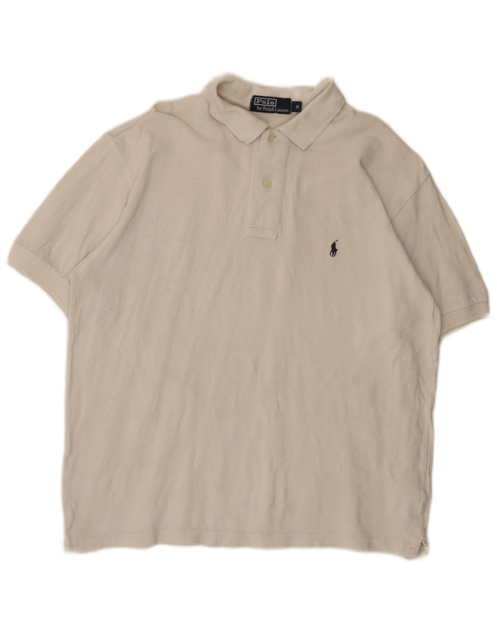 Polo Ralph Lauren da uomo in cotone bianco medio
