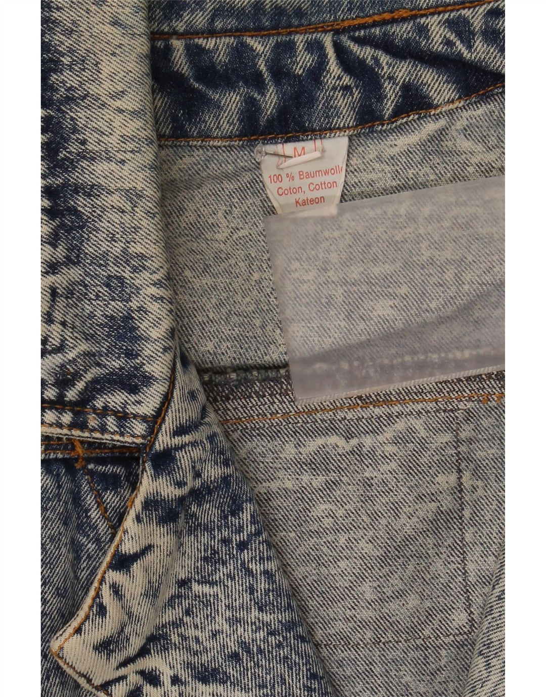 Giacca di jeans vintage da uomo UK 38 cotone blu medio