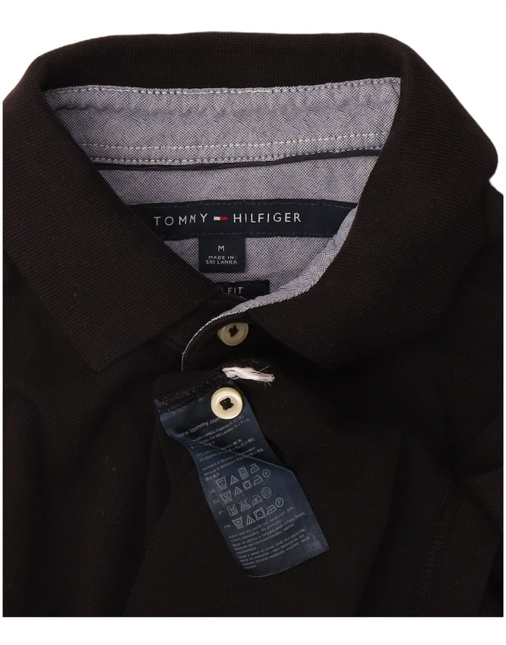Polo da uomo Tommy Hilfiger in cotone nero medio