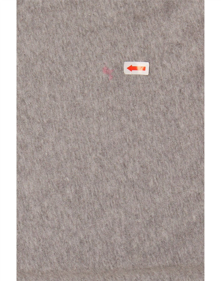JACK WILLS Felpa con grafica da donna Maglione UK 12 Grigio medio chiazzato