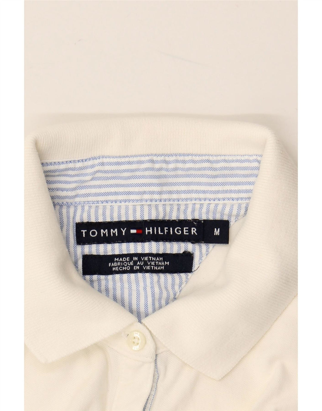 Polo da donna TOMMY HILFIGER UK 14 Medium White