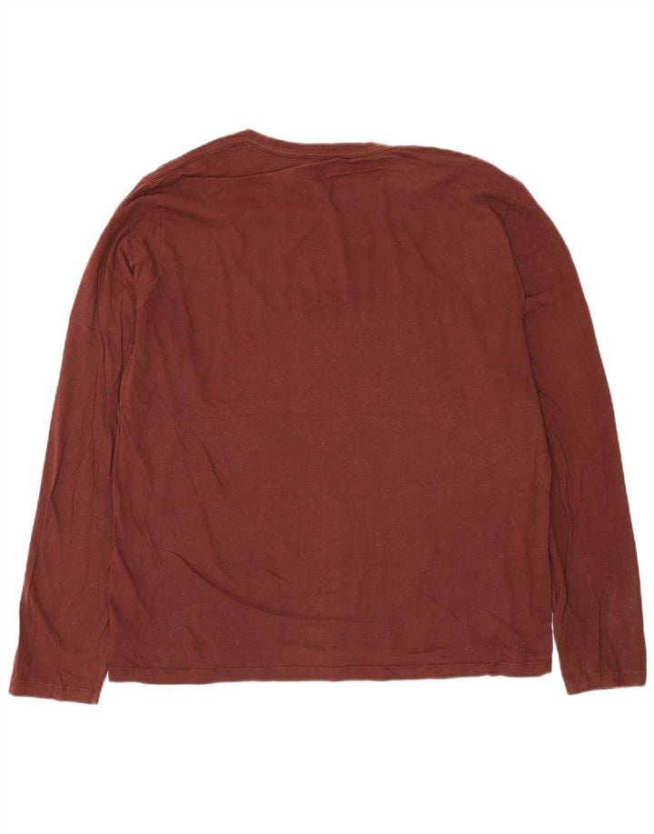 Maglietta da uomo a maniche lunghe All Saints 2XL in cotone marrone