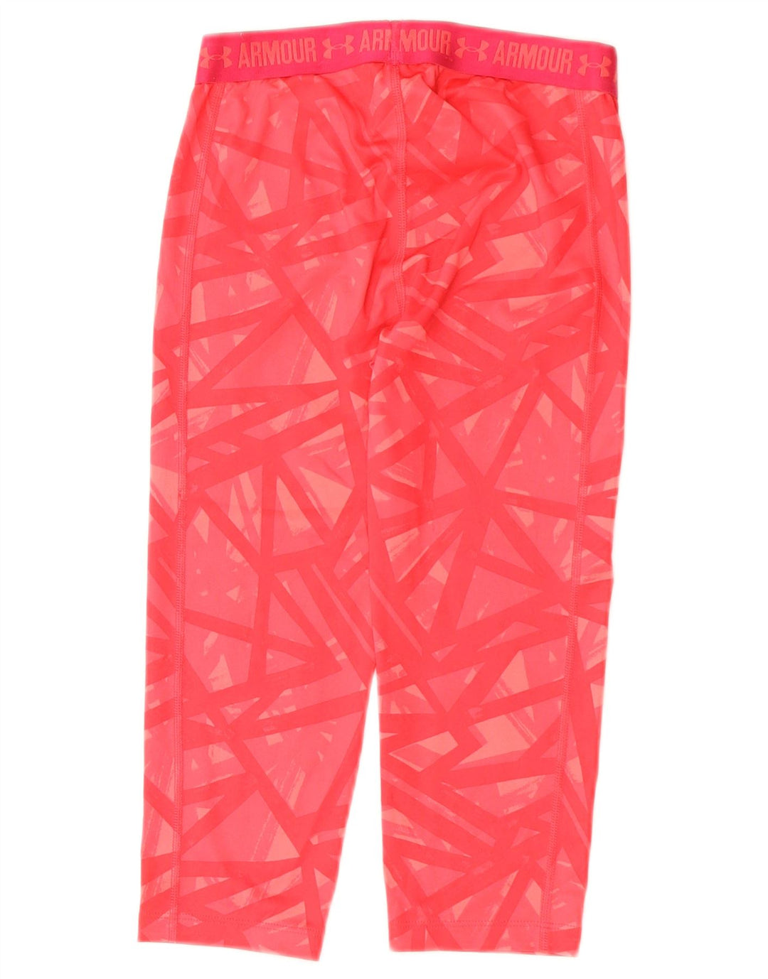 Leggings Capri grafici da donna Under Armour UK 4 XS rosso geometrico