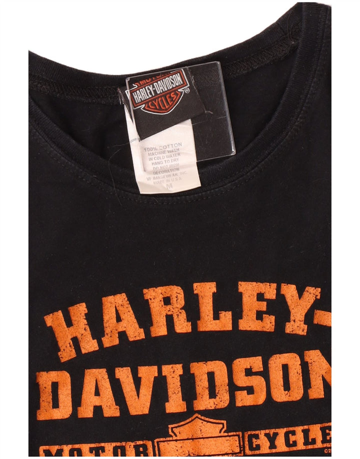T-shirt grafica da donna HARLEY DAVIDSON UK 12 cotone nero medio