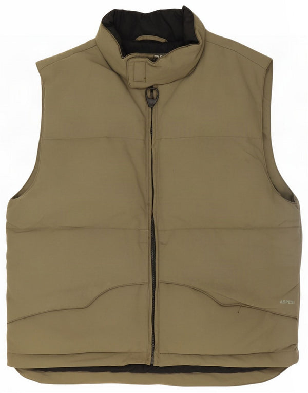 Aspesi Gilet imbottito da uomo UK 38 Medium Khaki Nylon