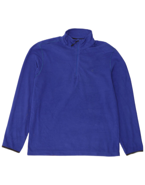 Maglione in pile Champion da uomo con zip e collo XL blu