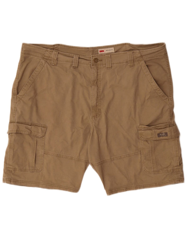 Pantaloncini cargo da uomo dalla vestibilità rilassata Wrangler W44 2XL cotone beige