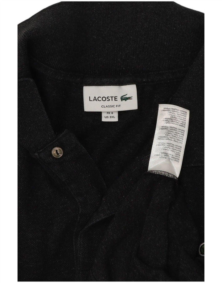 Polo Lacoste da uomo vestibilità classica taglia 8 3XL cotone grigio